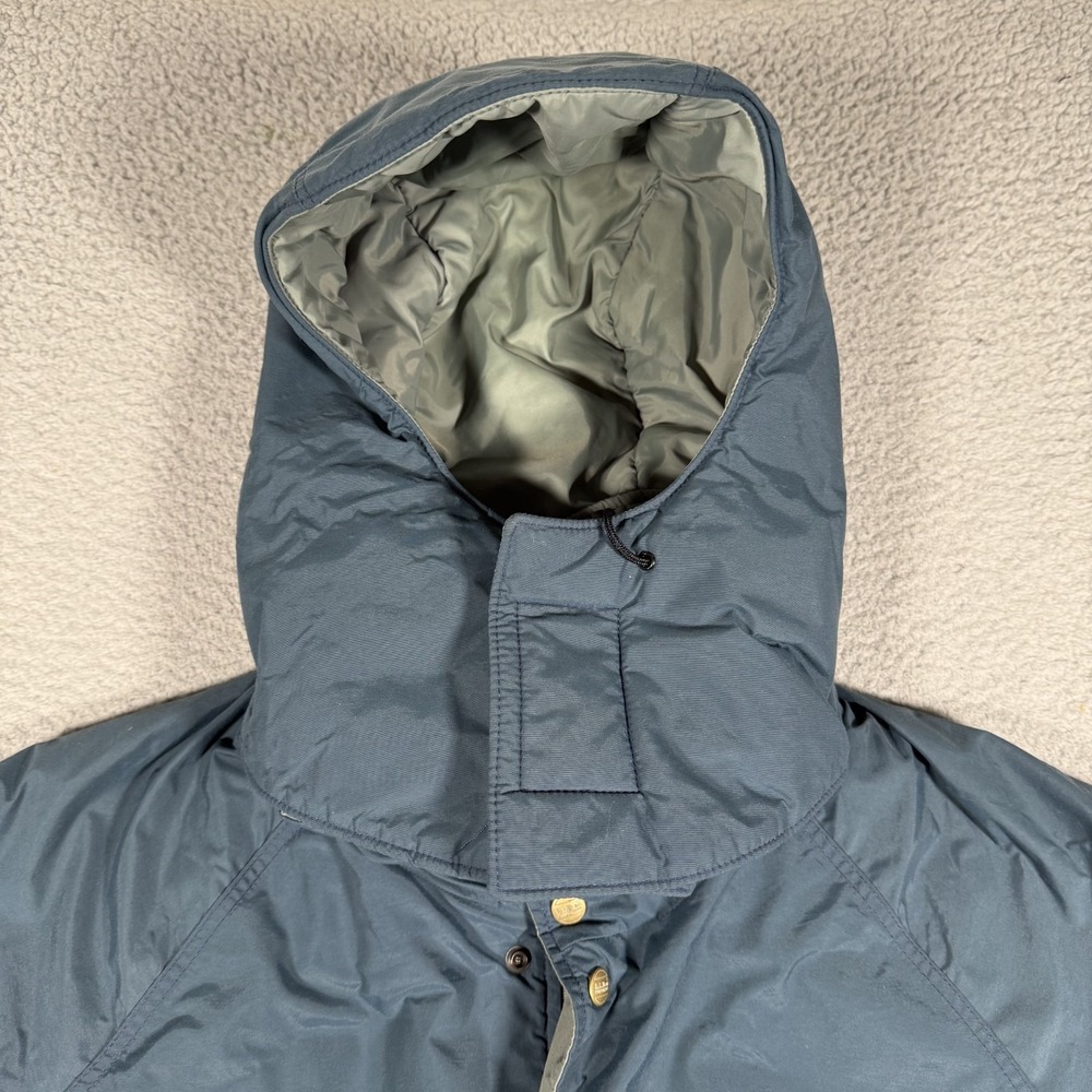 Vintage LL Bean Jacket Mens Large Blue Snow Parka Full Zip Hooded Goretex USA - Picture 4 of 11